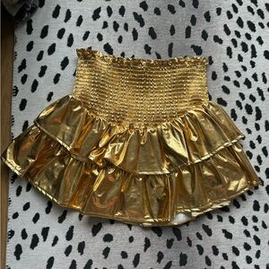 Gold Queen of Sparkles Skort (leather material)